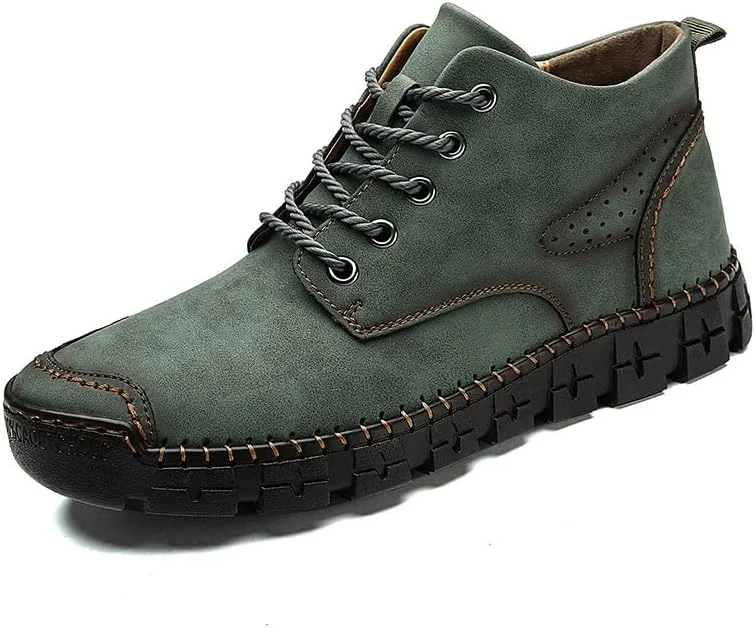 کفش کتانی چرمی مردانه تنفسی ضد آب راحت، مدل آکسفورد دست دوز با سگک و بند