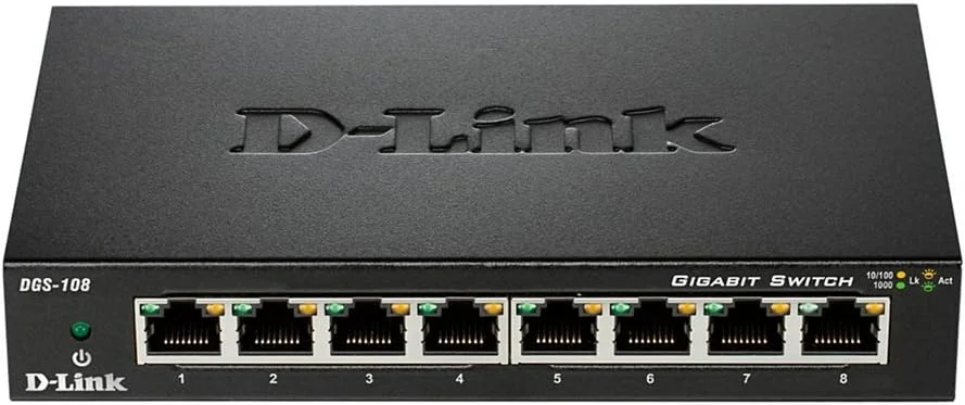 سوئیچ اترنت گیگابیتی 8 پورت D-Link DGS-108 سوئیچ اترنت گیگابیتی 8 پورت D-Link DGS-108