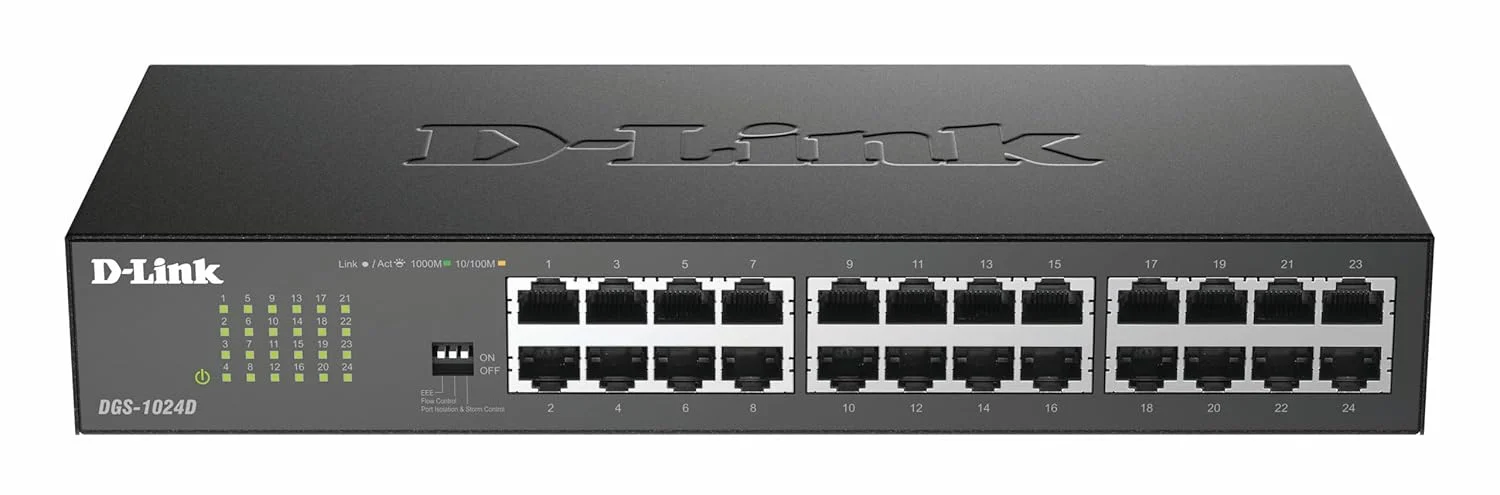 دی-لینک - DGS-1024D/E - سوئیچ گیگابیتی غیر مدیریتی رومیزی سبز 24 پورت 10/100/1000Base-T دی-لینک - DGS-1024D/E - سوئیچ گیگابیتی غیر مدیریتی رومیزی سبز 24 پورت 10/100/1000Base-T