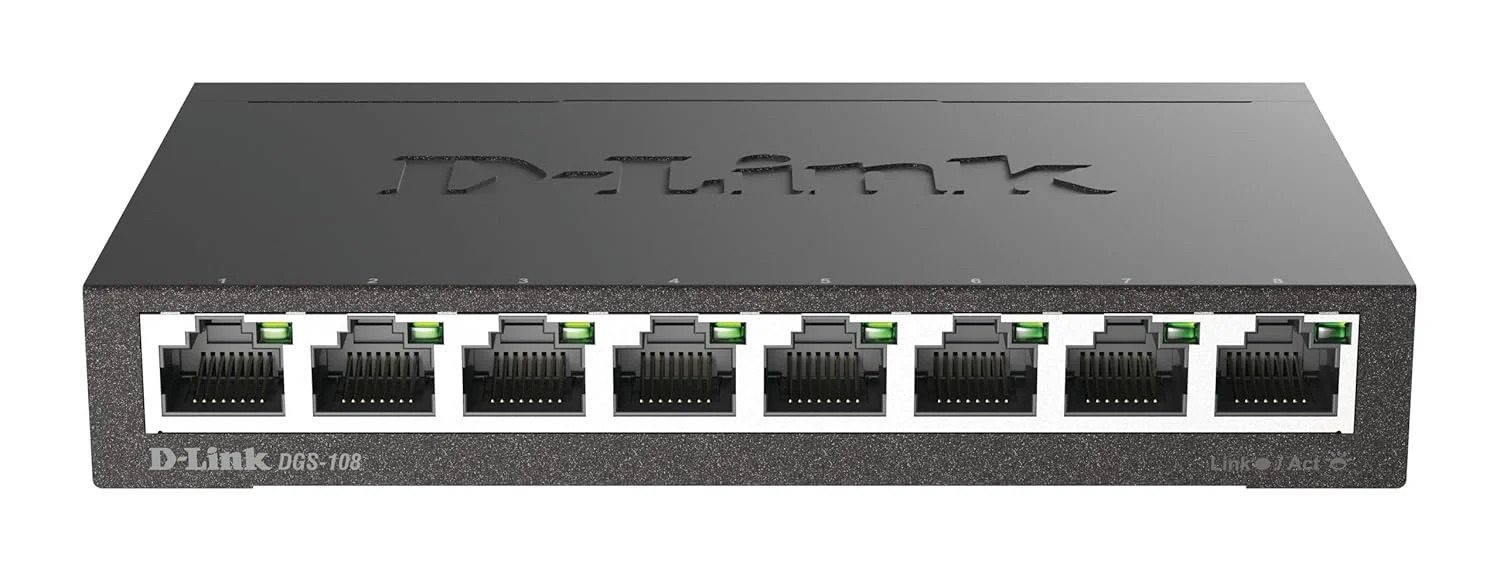 سوییچ رومیزی غیر مدیریتی 8 پورت گیگابیتی دی لینک مدل DGS 108, DGS-108/B سوییچ رومیزی غیر مدیریتی 8 پورت گیگابیتی دی لینک مدل DGS 108, DGS-108/B