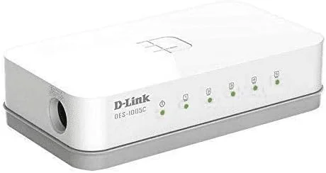 سوییچ غیر مدیریتی 5 پورت 10/100 مگابیت بر ثانیه D-Link DES-1005C، سفید