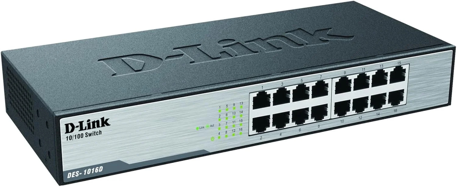 سوئیچ رومیزی 16 پورت 10/100 مگابیت بر ثانیه D-Link DES-1016D سوئیچ رومیزی 16 پورت 10/100 مگابیت بر ثانیه D-Link DES-1016D