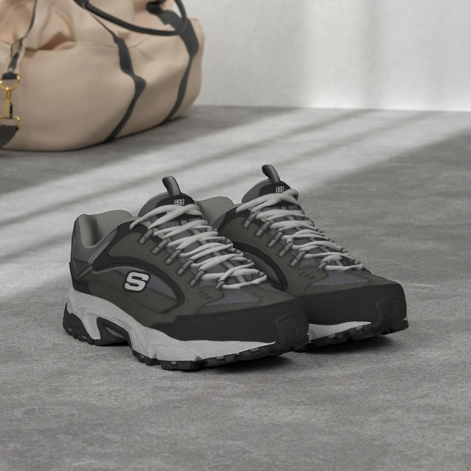 کفش آکسفورد مردانه SKECHERS Stamina، مشکی (مشکی/خاکستری)