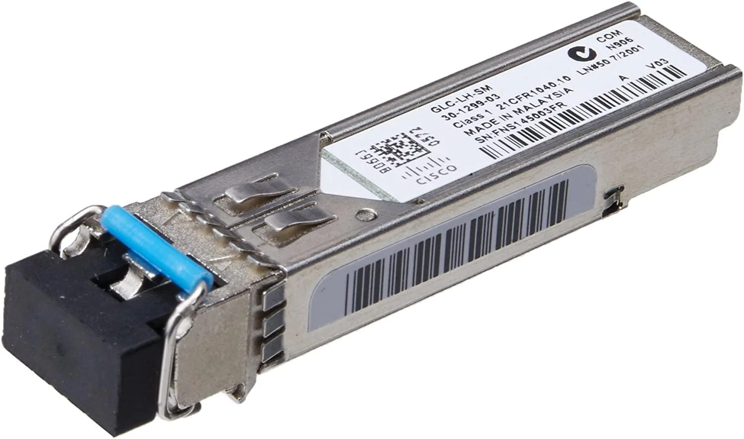 ماژول فرستنده و گیرنده سیسکو GLC-LH-SMD سازگار 1000BASE-LX/LH SFP (LC) MMF/SMF