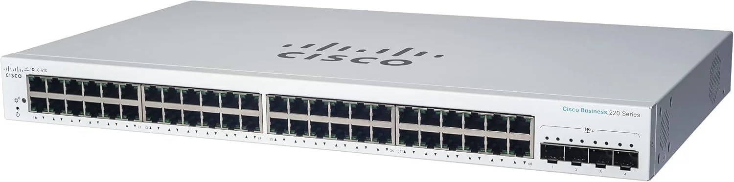 سوئیچ هوشمند سیسکو بیزینس CBS220-48FP-4X | پورت 48 GE | فول PoE | 4x10G SFP+