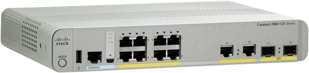 سوییچ سیسکو WS-C2960CX-8TC-L Catalyst Data LAN Base (8 پورت)