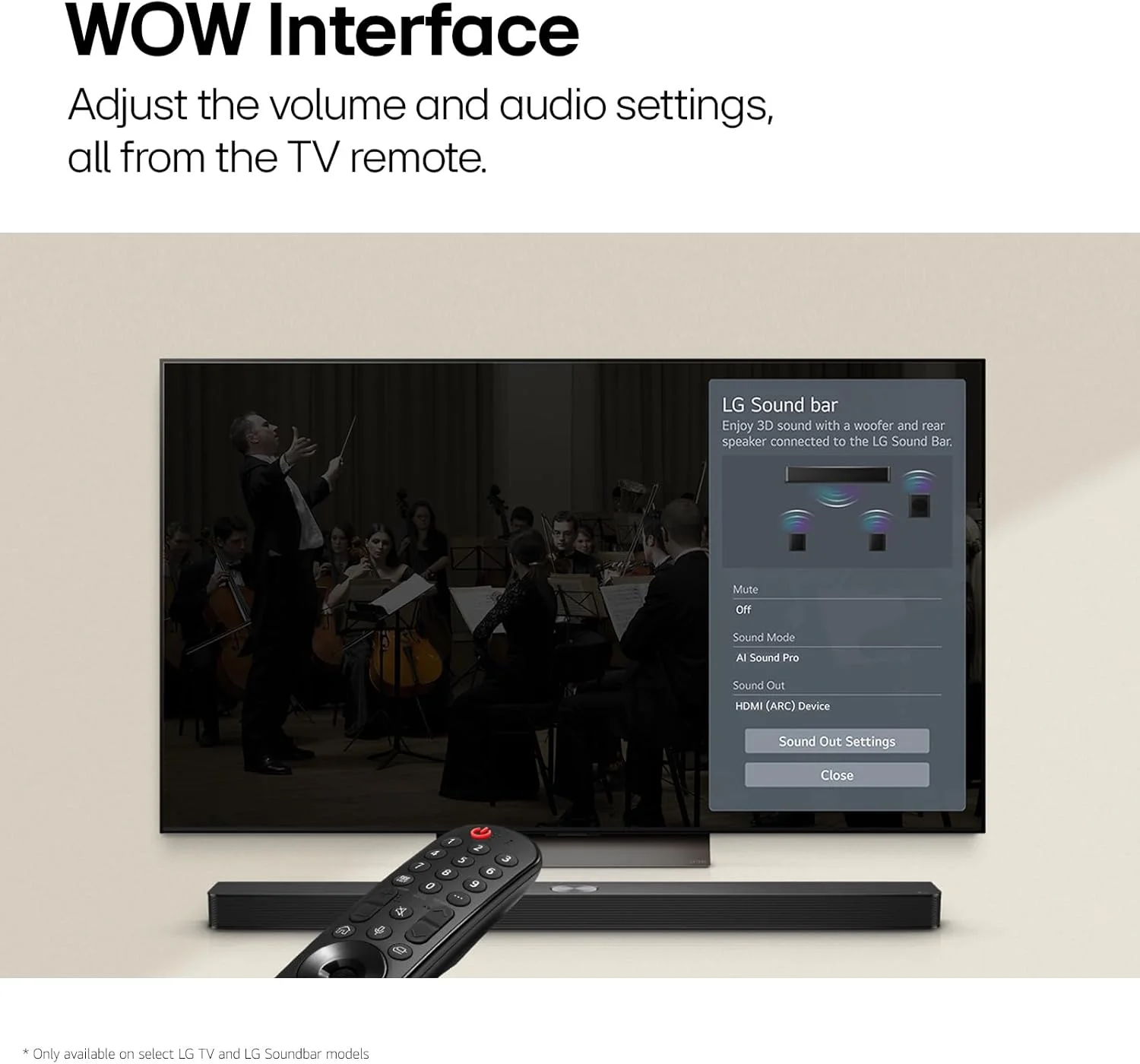 ال جی S40T ساندبار 2.1 کاناله با ساب ووفر بی سیم، TV Synergy، رابط Wow، AI Sound Pro (مدل جدید 2024) ال جی S40T ساندبار 2.1 کاناله با ساب ووفر بی سیم، TV Synergy، رابط Wow، AI Sound Pro (مدل جدید 2024)