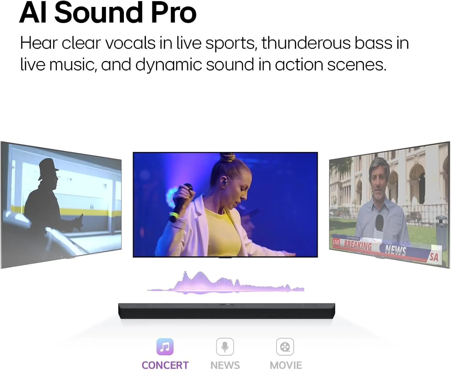 ال جی S40T ساندبار 2.1 کاناله با ساب ووفر بی سیم، TV Synergy، رابط Wow، AI Sound Pro (مدل جدید 2024) ال جی S40T ساندبار 2.1 کاناله با ساب ووفر بی سیم، TV Synergy، رابط Wow، AI Sound Pro (مدل جدید 2024)