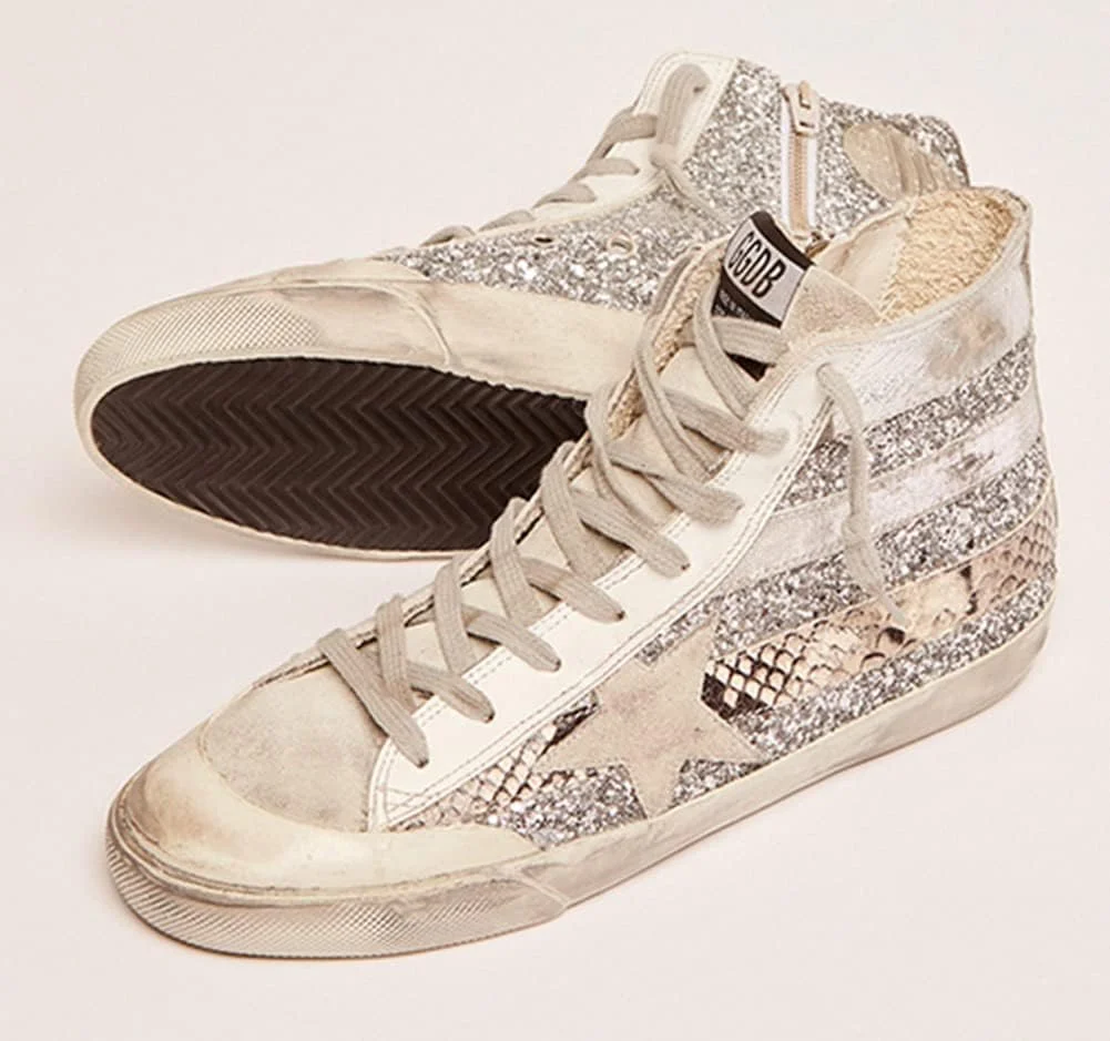 کفش‌های کتانی مردانه گلدن گوس رترو فلت، کفش‌های ورزشی کلاسیک بند دار مناسب فضای باز، مدل جدید