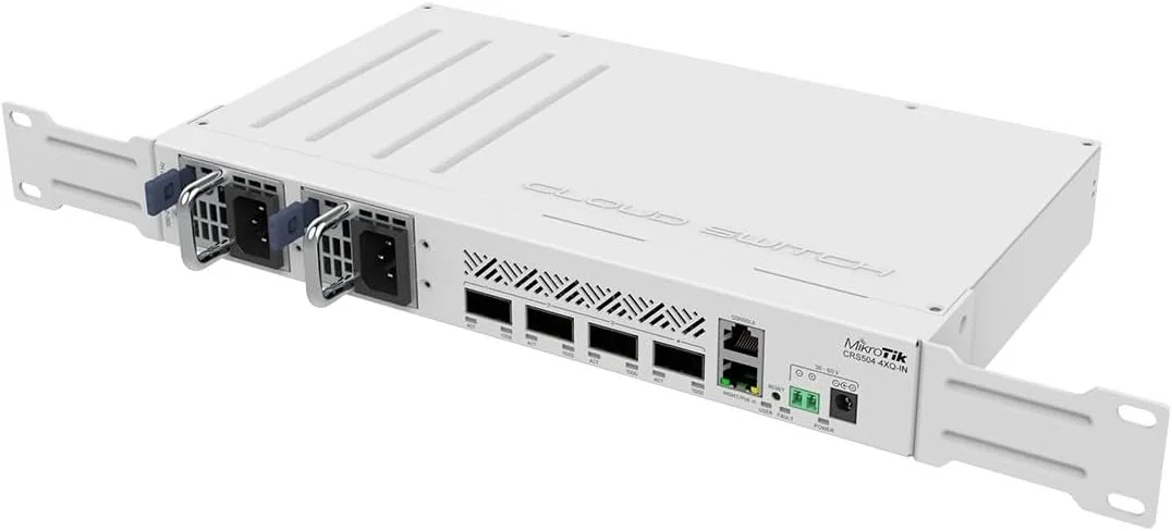 سوییچ روتر ابری MikroTik CRS504-4XQ-IN با فرکانس 650 مگاهرتز و 4 پورت QSFP28 سازگار با اتصالات فیبر نوری 40G، 25G، 10G و 1G سوییچ روتر ابری MikroTik CRS504-4XQ-IN با فرکانس 650 مگاهرتز و 4 پورت QSFP28 سازگار با اتصالات فیبر نوری 40G، 25G، 10G و 1G