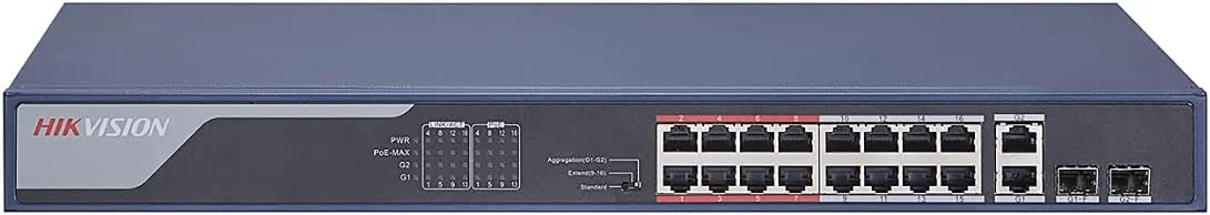 سوئیچ غیر مدیریتی 16 پورت فست اترنت PoE هایک ویژن مدل DS-3E0318P-E(B)