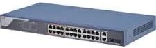 سوئیچ 16 پورت گیگابیتی هوشمند PoE هایک ویژن مدل DS-3E1518P-SI سازگار با JK Visionn BNC