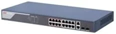 سوئیچ فست اترنت هایک ویژن 16 پورت PoE+2 پورت گیگابیتی - DS-3E1318P-SI