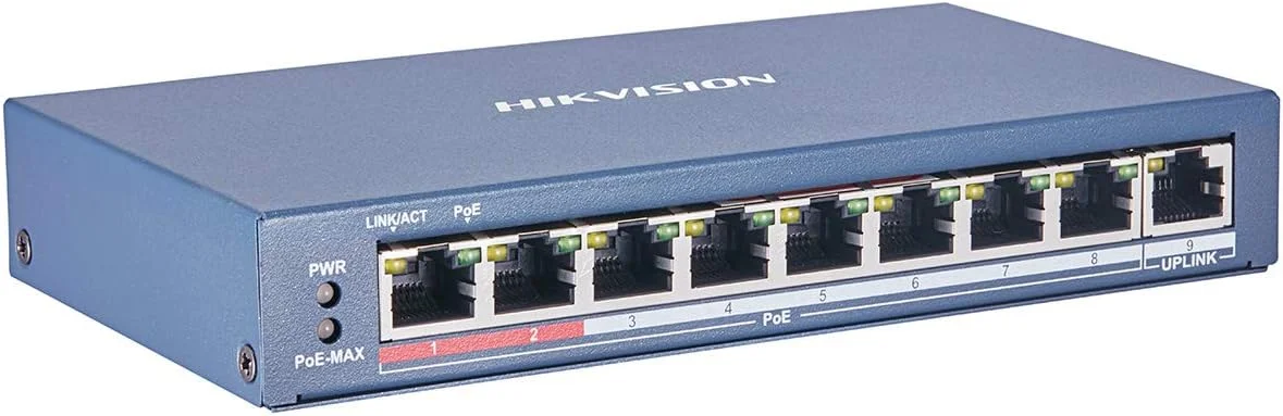 سوئیچ PoE لایه 2 100M هایک ویژن مدل DS-3E0109P-E/M(B)، مبتنی بر ارسال با سرعت سیم، پشتیبانی از منبع تغذیه PoE اترنت و حالت توسعه، فاصله منبع تغذیه به 250 متر می رسد.