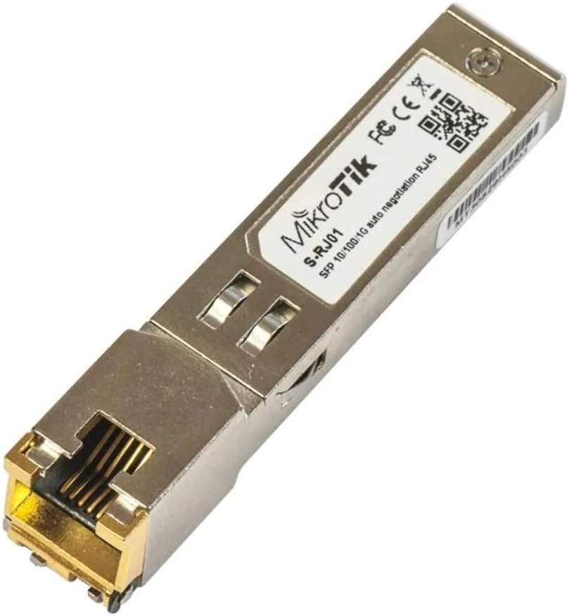 ماژول مسی میکروتیک S-RJ01 با سرعت 1.25 گیگابیت بر ثانیه RJ45 SFP