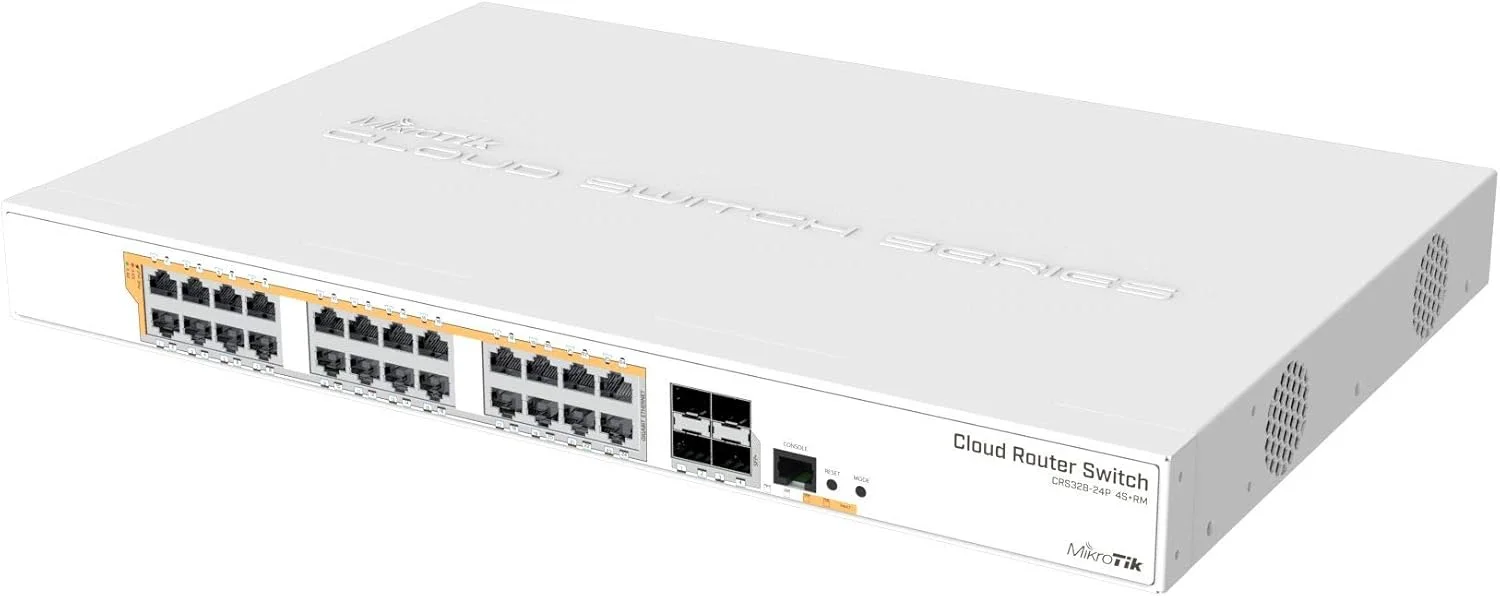 روتر اترنت گیگابیتی 24 پورت Mikrotik CRS328-24P-4S+RM