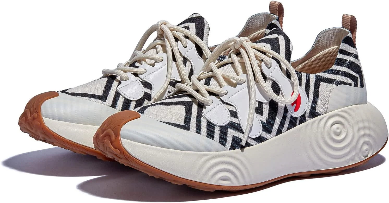 کفش پیاده روی پلتفرمی مردانه UIN، کفش کتانی شیک و راحت با طرح هنری، مناسب سفر - Brava، Brava Ⅰ-classic Maze، سایز 46