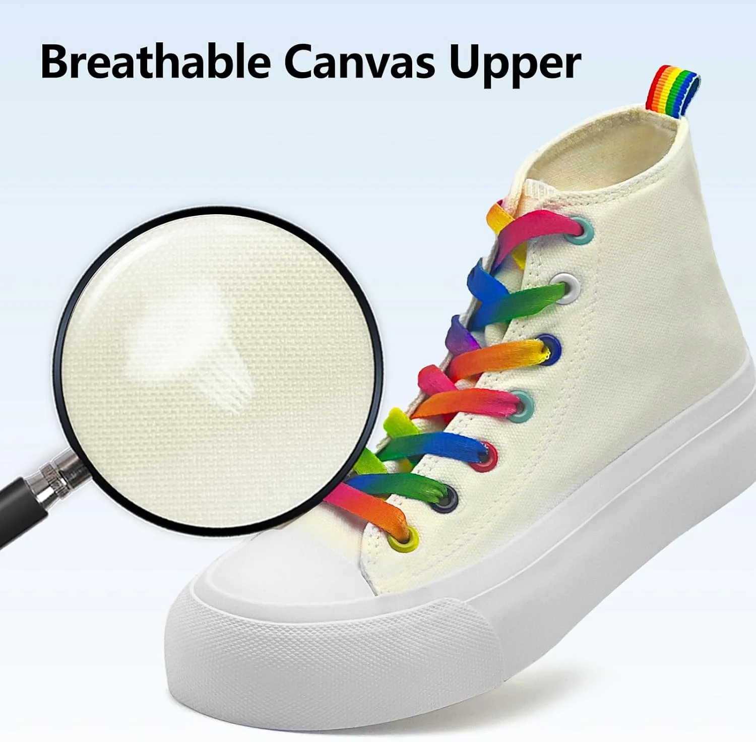 کفش‌های کتانی پلتفرم زنانه، کفش‌های کتانی ساق بلند کلاسیک مردانه، کفش‌های تنیس غیررسمی و راحت یونیسکس با بند