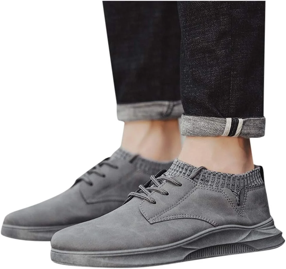 کفش مردانه Zzhuyi مدل کلاسیک دهه 80، یکدست، غیررسمی، ساده، مناسب کار، مناسب پای پهن، جورابی سبک، تخت، ضد لغزش، مناسب موتورسواری و کفش کار