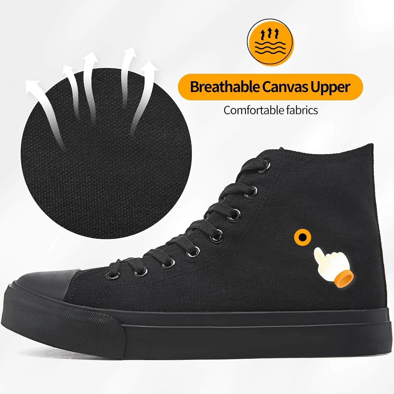 کفش کتانی ساق بلند مردانه ZGR، بند دار، کلاسیک و مناسب پیاده روی