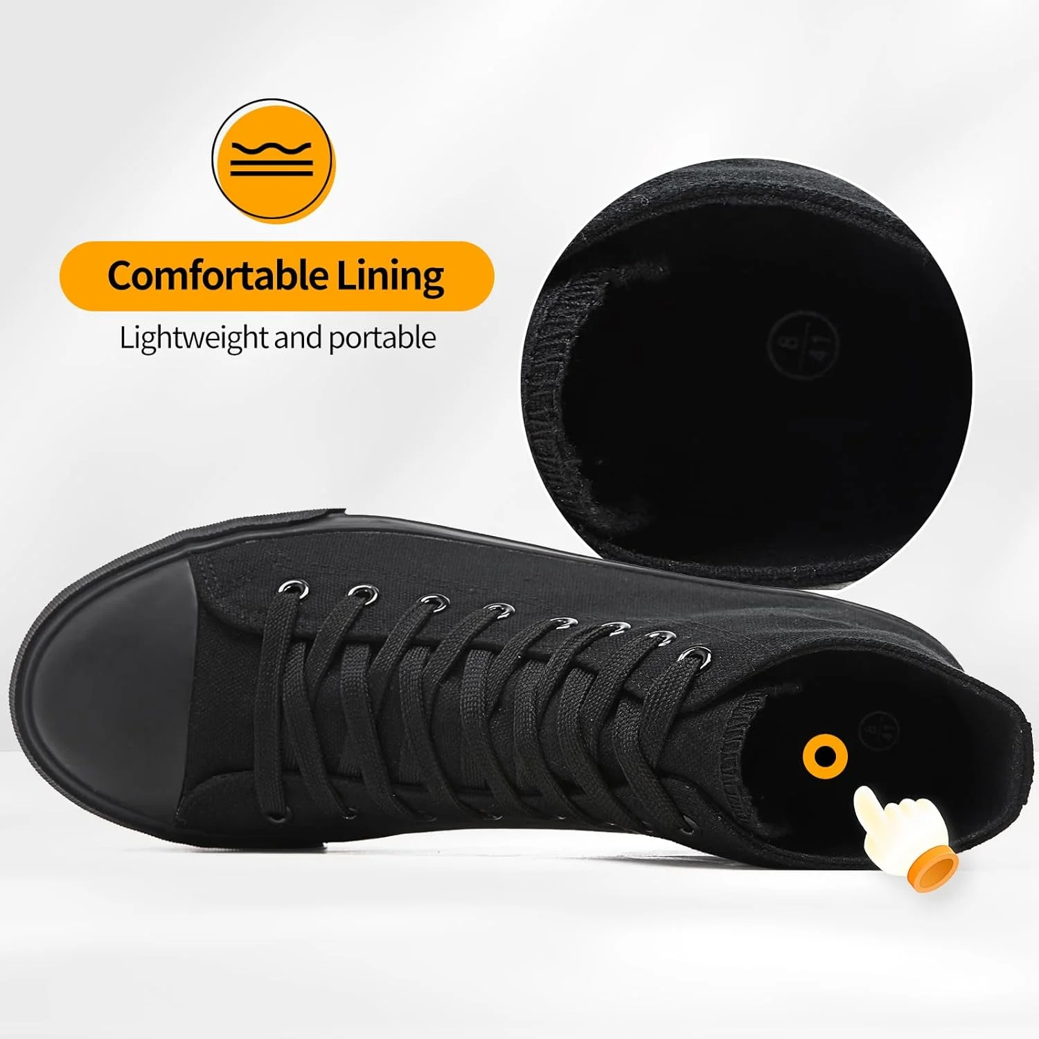 کفش کتانی ساق بلند مردانه ZGR، بند دار، کلاسیک و مناسب پیاده روی