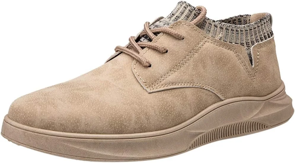 کفش مردانه Zzhuyi مدل کلاسیک دهه 80، رنگ ثابت، غیر رسمی، ساده، مناسب کار، پای پهن، جورابی سبک، تخت، ضد لغزش، مناسب موتورسواری و کار