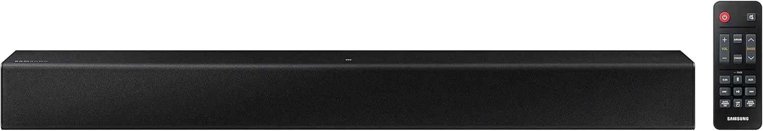 ساندبار 2.0 کاناله سامسونگ (HW-T400/XL) با ساب ووفر داخلی، Dolby 2Ch، NFC، پخش موسیقی USB، دارای بلوتوث (مشکی)