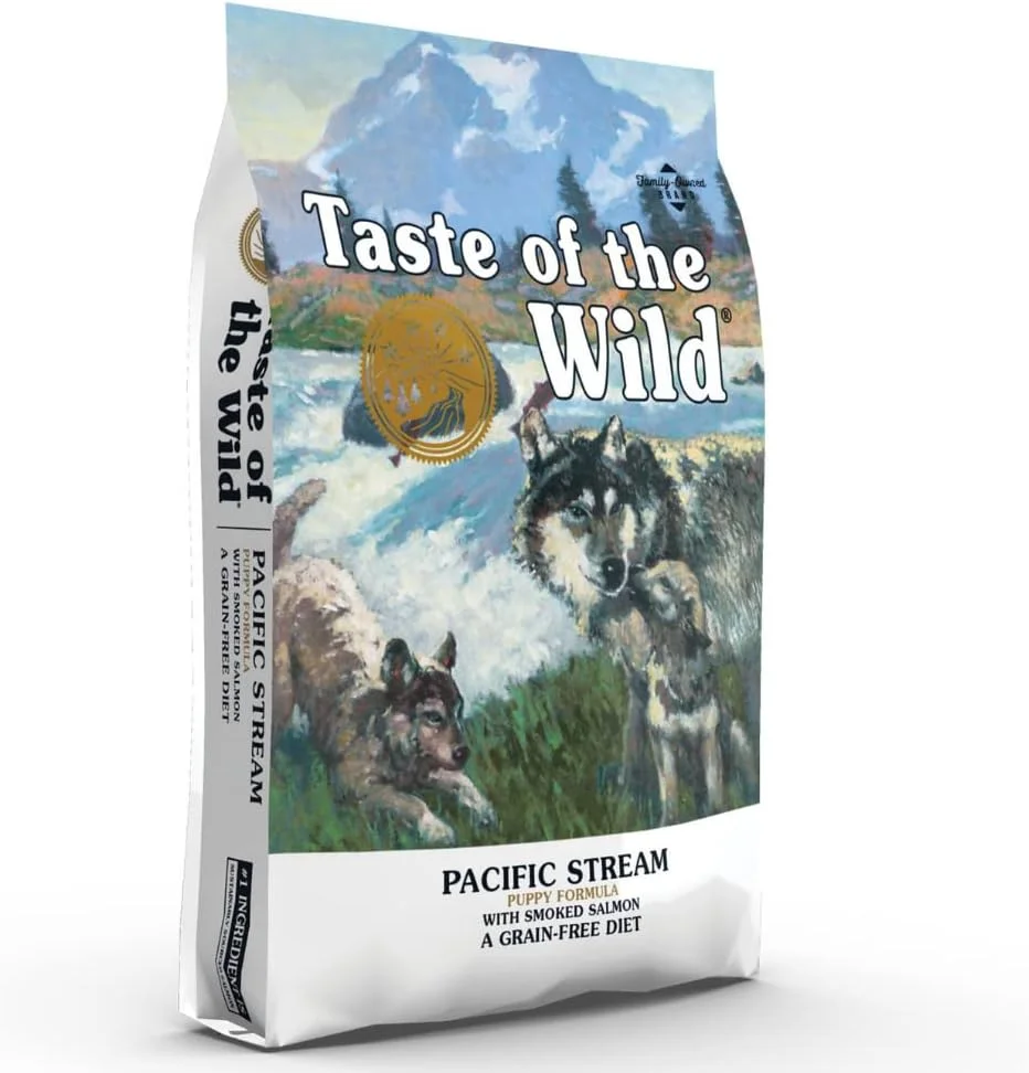 غذای خشک سگ طعم طبیعت، بدون غلات، پروتئین بالا، دستور پخت گوشت واقعی، جریان اقیانوس آرام، غذای خشک ممتاز توله سگ - 12.2 کیلوگرم