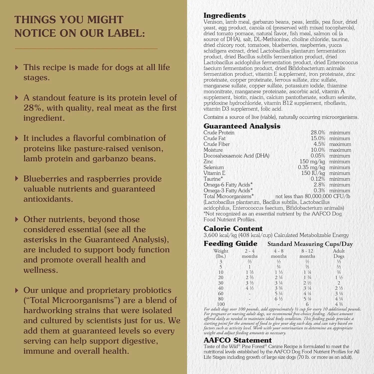 غذای خشک سگ طعم طبیعت، بدون غلات، پروتئین بالا، با گوشت واقعی، دستور پخت جنگل کاج، ممتاز، با گوشت گوزن و حبوبات، 2 کیلوگرم