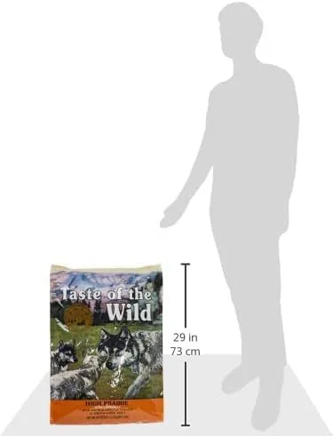 غذای خشک سگ با پروتئین بالا و بدون غلات Taste of the Wild، دستور پخت High Prairie Puppy با بوفالو و گوشت گوزن کبابی شده، 12.2 کیلوگرم