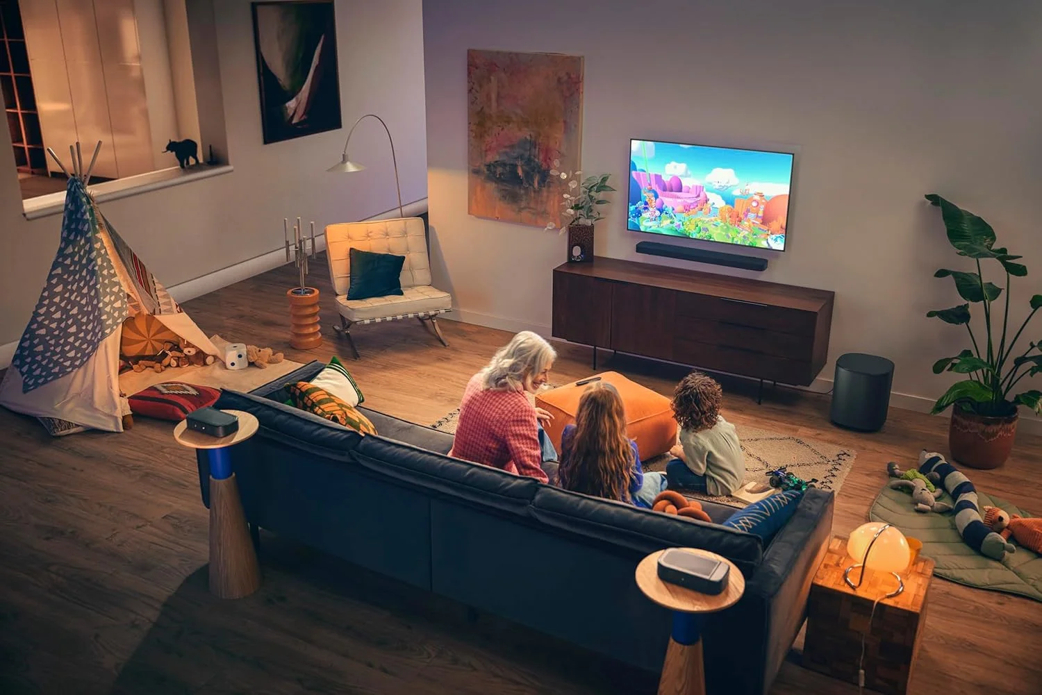 سیستم ساندبار 7.1.4 کاناله JBL Bar 1000MK2 با بلندگوهای فراگیر جداشدنی، MultiBeam 3.0™، Dolby Atmos® و DTS:X®، توان خروجی 480 وات RMS با ساب ووفر 10 اینچی و سازگار با بلندگوهای دارای دستیار صوتی (مشکی) سیستم ساندبار 7.1.4 کاناله JBL Bar 1000MK2 با بلندگوهای فراگیر جداشدنی، MultiBeam 3.0™، Dolby Atmos® و DTS:X®، توان خروجی 480 وات RMS با ساب ووفر 10 اینچی و سازگار با بلندگوهای دارای دستیار صوتی (مشکی)