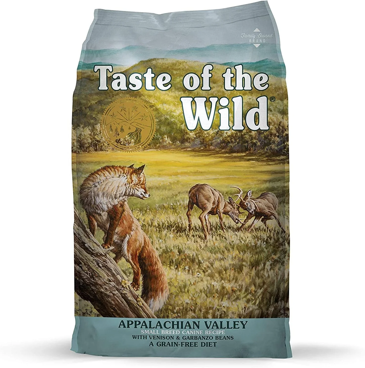 غذای خشک سگ بدون غلات Taste of The Wild، پروتئین بالا، مناسب نژادهای کوچک، طعم گوشت گوزن و نخود، 12.7 کیلوگرم