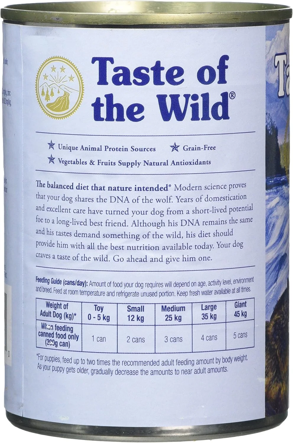 غذای سگ با طعم ماهی سالمون دودی Taste of The Wild Pacific Stream، 390 گرم