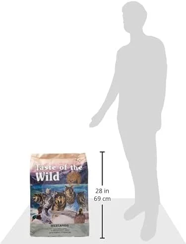 غذای خشک سگ بدون غلات با پروتئین بالا Taste of the Wild Wetlands با گوشت اردک بدون قفس، 12.2 کیلوگرم