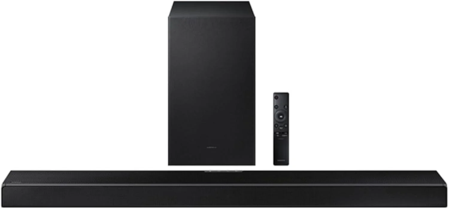 اسپیکر ساندبار سامسونگ Q600A با ساب ووفر (2021) - ساندبار سینمایی Dolby Atmos با صدای تطبیقی، صدای واقعی 3.1.2 کاناله، جفت شدن تلویزیون با Q-Symphony و فناوری Acoustic Beam برای سرگرمی خانگی