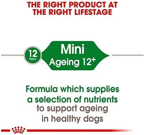 غذای خشک سگ رویال کنین سایز مینی ایجینگ 12+، 1.5 کیلوگرم