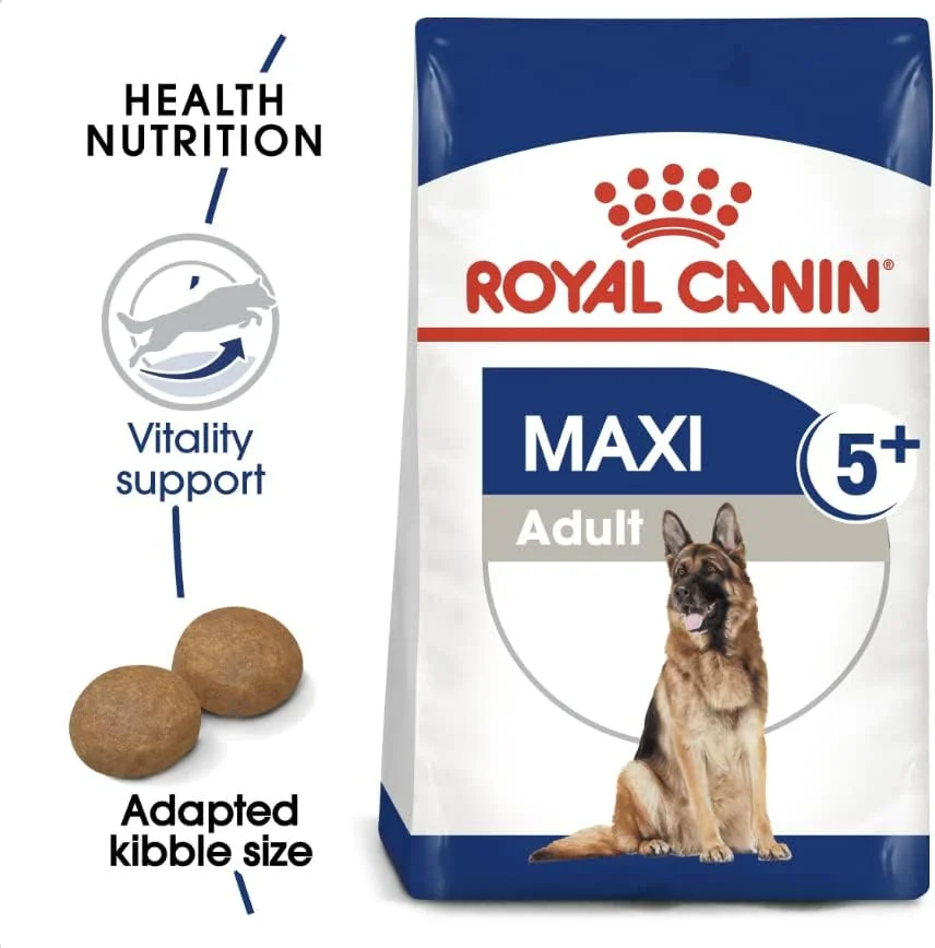 غذای خشک سگ بالغ بالای 5 سال نژاد بزرگ رویال کنین مدل مَکسی اَدالت، 15 کیلوگرم