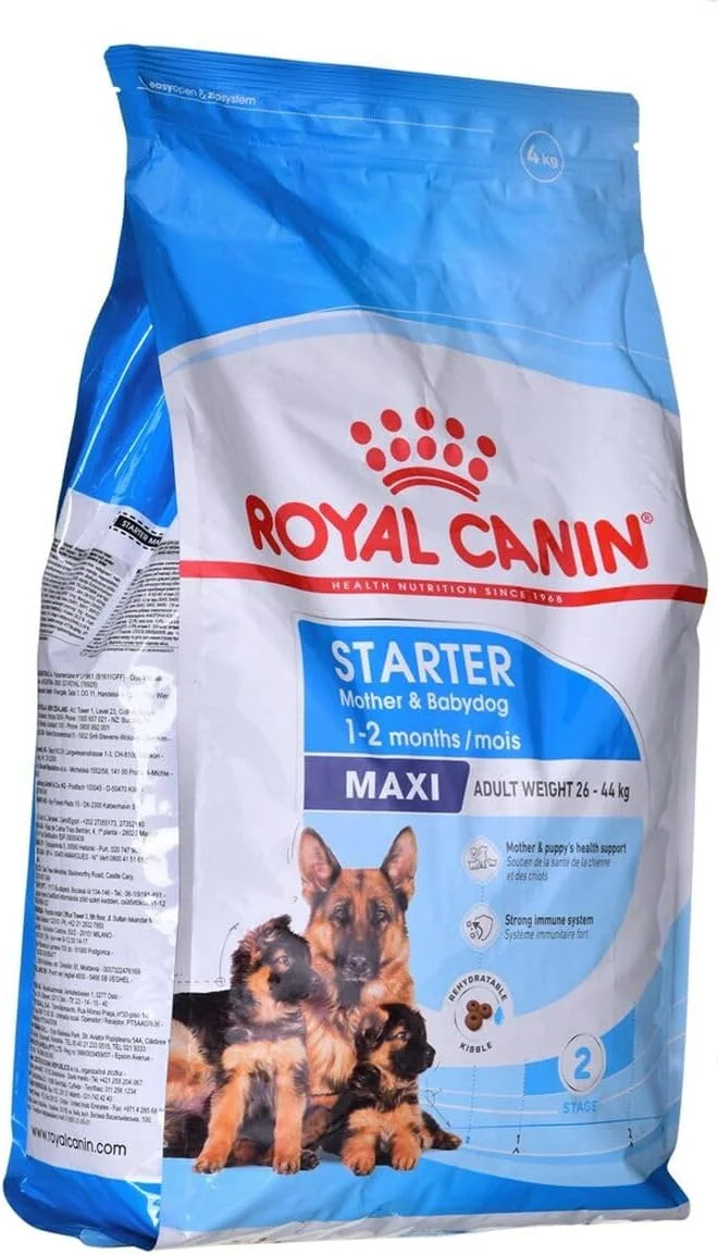 غذای خشک سگ مادر و توله سگ نژاد بزرگ رویال کنین مدل Maxi Starter - وزن 4 کیلوگرم