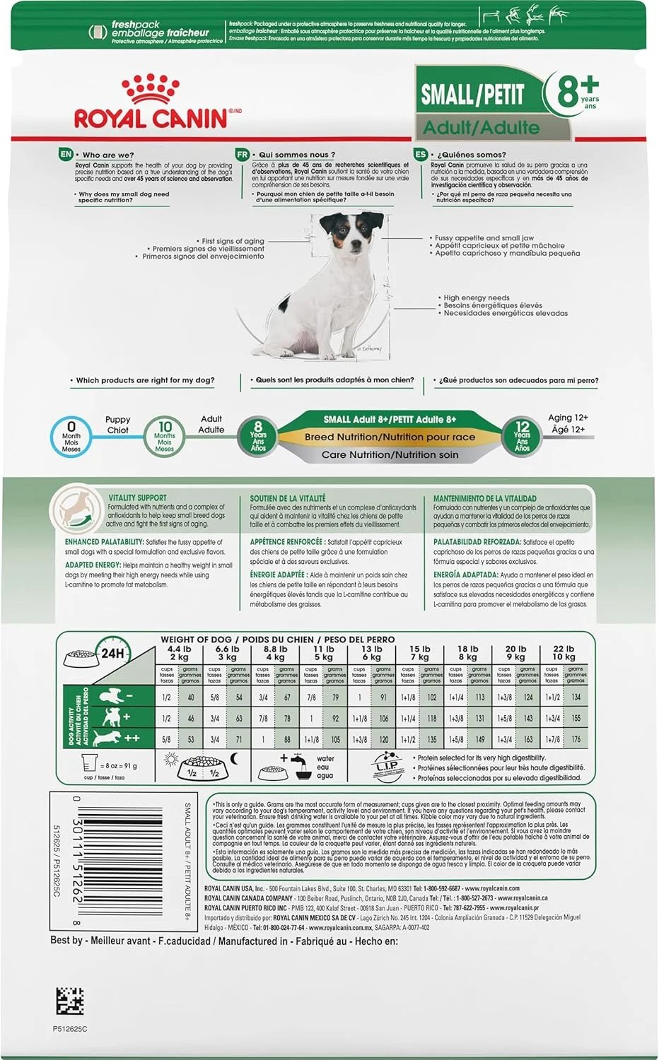 غذای خشک سگ بالغ نژاد کوچک بالای 8 سال رویال کنین، کیسه 13 پوندی