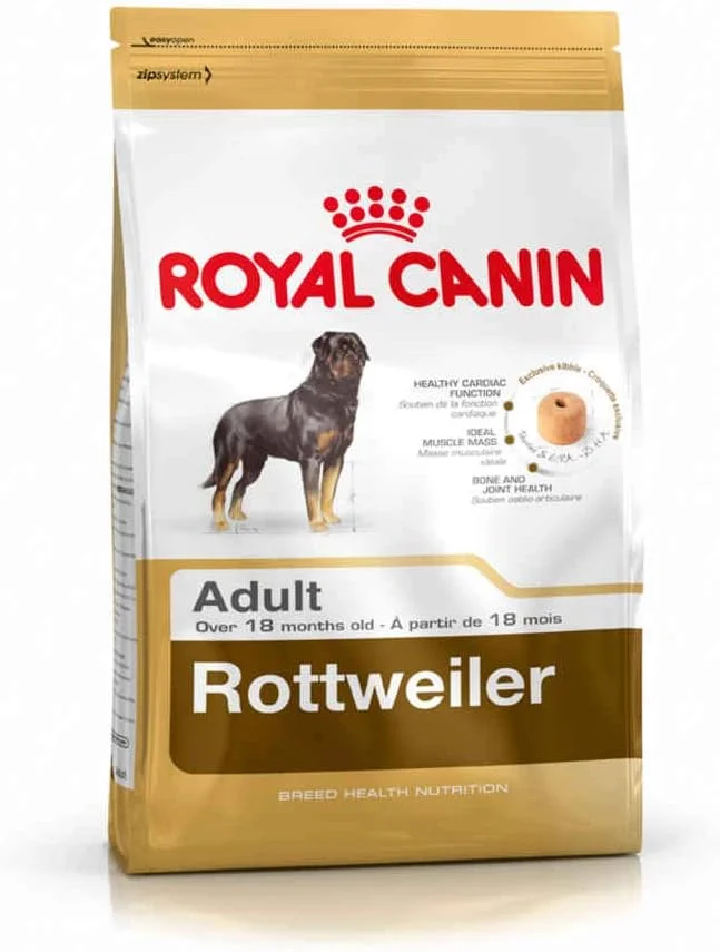 غذای خشک سگ بالغ نژاد روتوایلر رویال کنین Bhn، ۱۲ کیلوگرم، چند رنگ، 02Rcr12، تغذیه سلامت نژاد