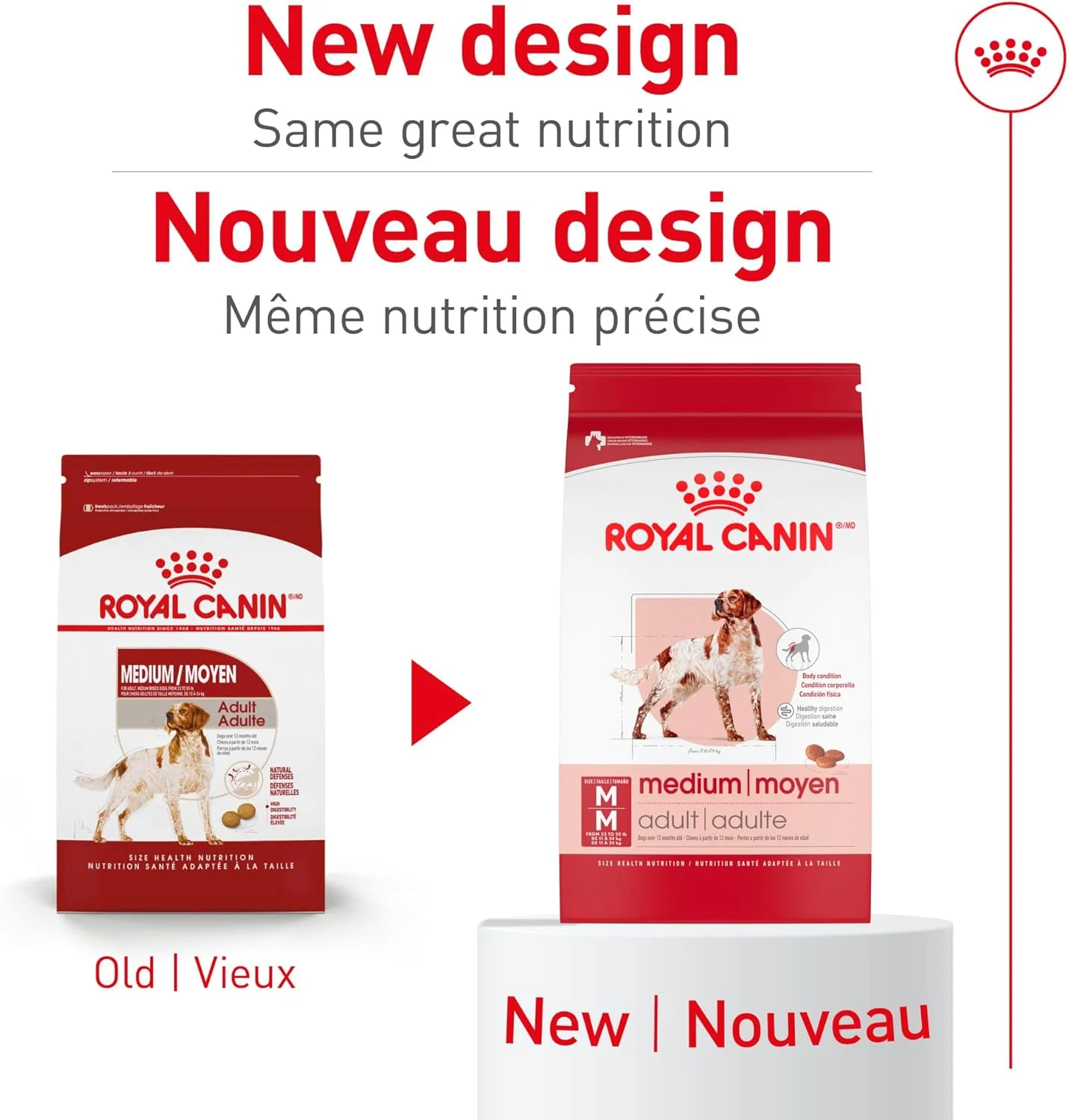 غذای خشک سگ بالغ نژاد متوسط رویال کنین، 30 پوند 517430