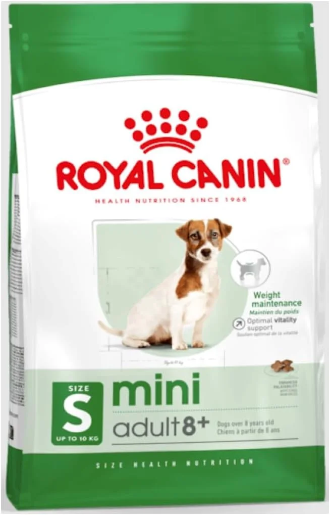 غذای خشک سگ نژاد کوچک بالغ بالای 8 سال رویال کنین مدل Shn Mini Adult 8+ وزن 2 کیلوگرم، چند رنگ، 02RCMM+82، غذای خشک سگ Mini Adult 8+