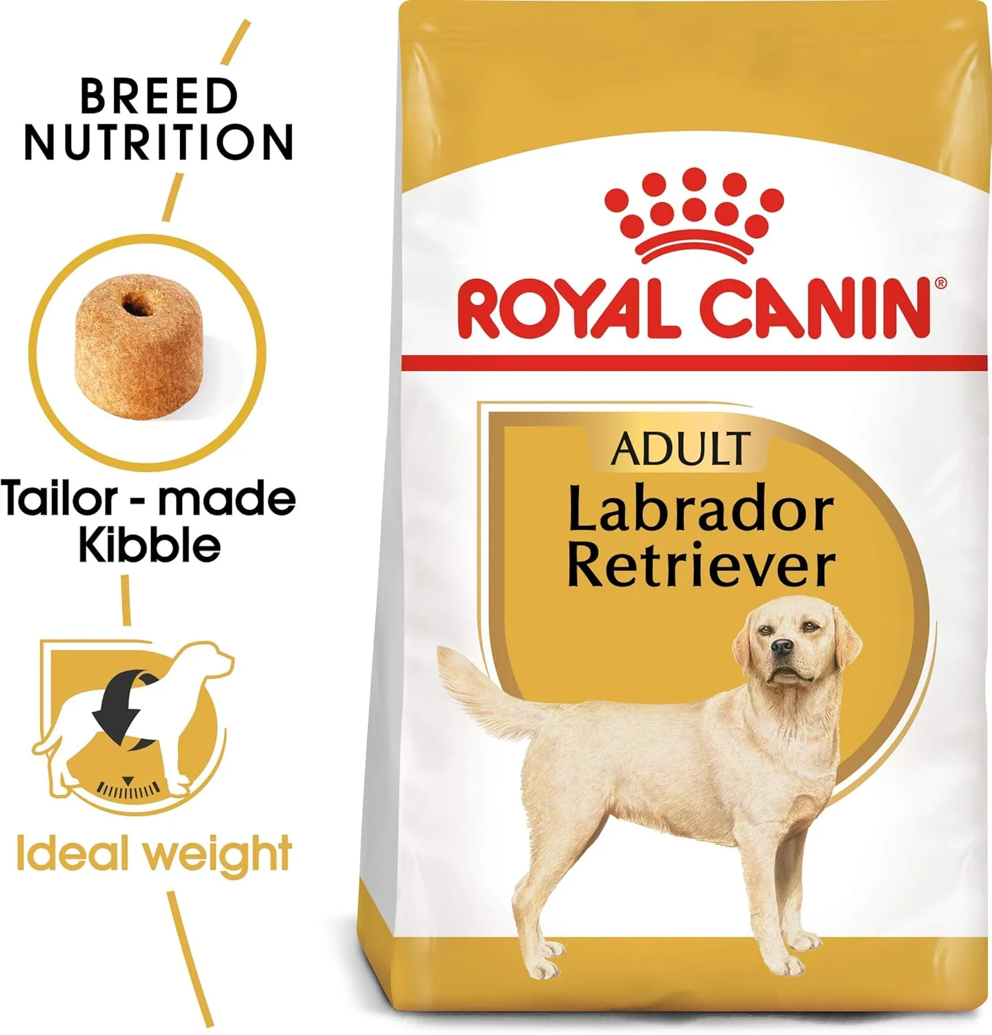 غذای سگ بالغ نژاد لابرادور رویال کنین Bhn، ۱۲ کیلوگرم، چند رنگ، 02Rcl