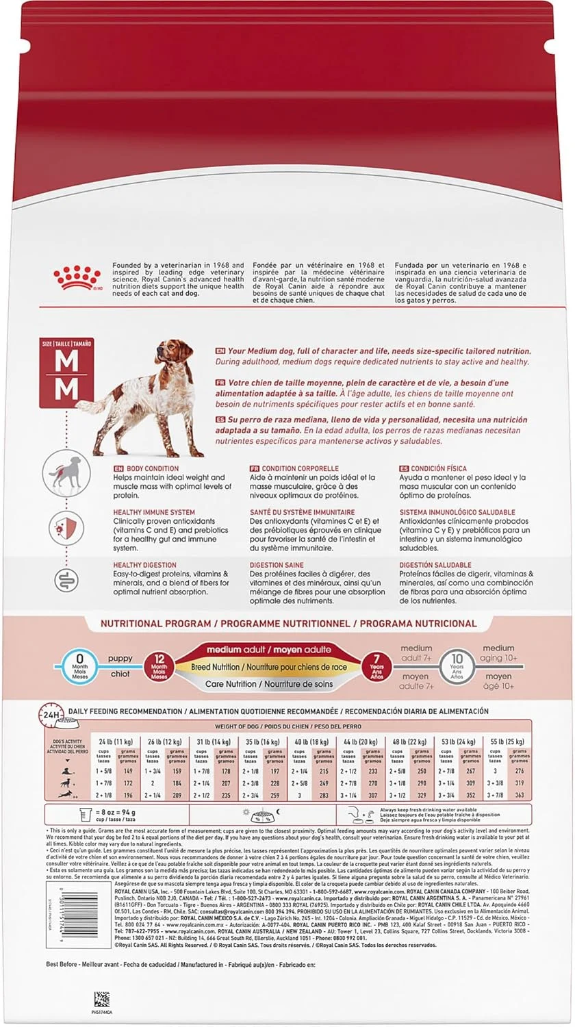 غذای خشک سگ بالغ نژاد متوسط رویال کنین، 1.8 کیلوگرم
