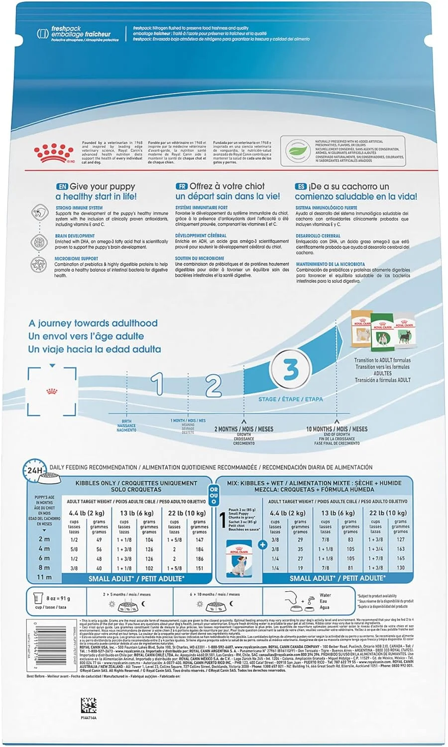 غذای خشک سگ رویال کنین سایز هلث نوتریشن مخصوص توله سگ نژاد کوچک، 1.8 کیلوگرم