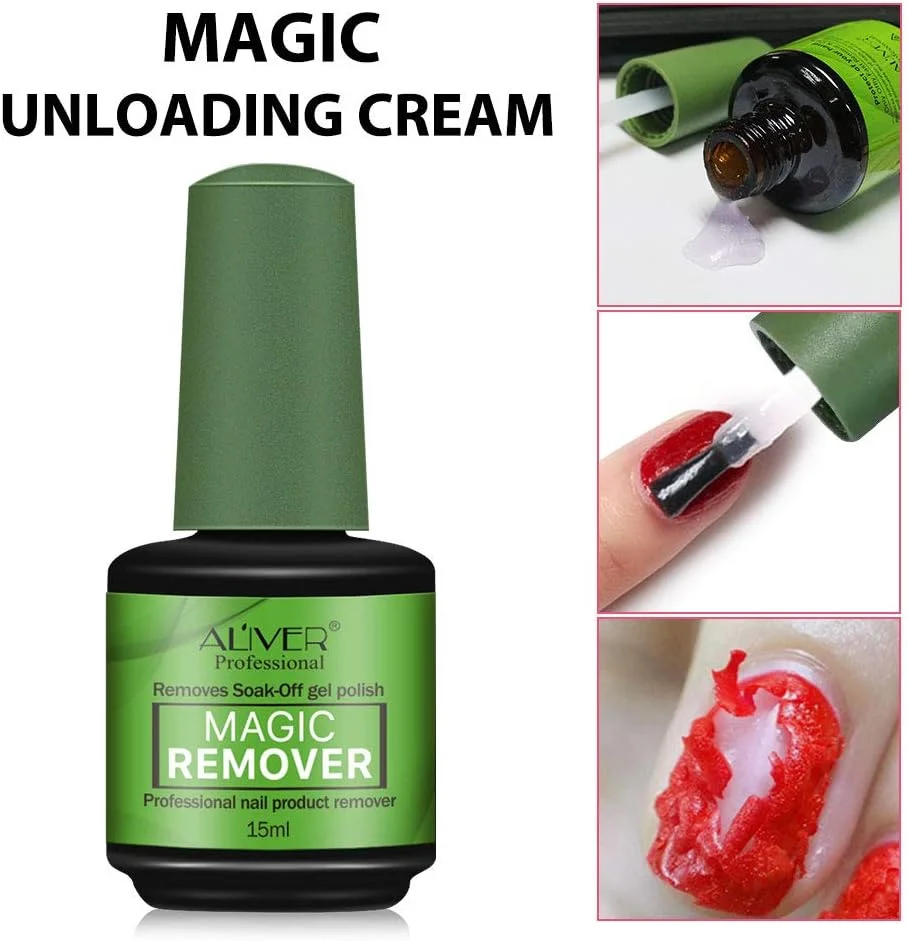 پاک کننده لاک ژل ALIVER، (3 عدد) به آسانی و به سرعت لاک ژل را پاک می کند، پاک کننده لاک حرفه ای و غیر تحریک کننده، 2-3 دقیقه به آسانی و به سرعت، به ناخن های شما آسیب نمی رساند 15 میلی لیتر