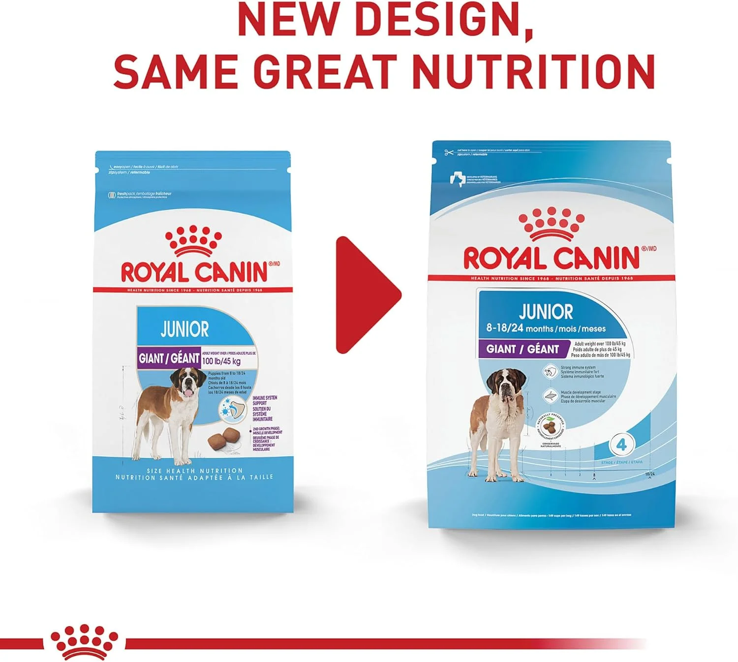 غذای خشک سگ رویال کنین جاینت جونیور برای توله سگ نژاد بزرگ، کیسه 30 پوندی