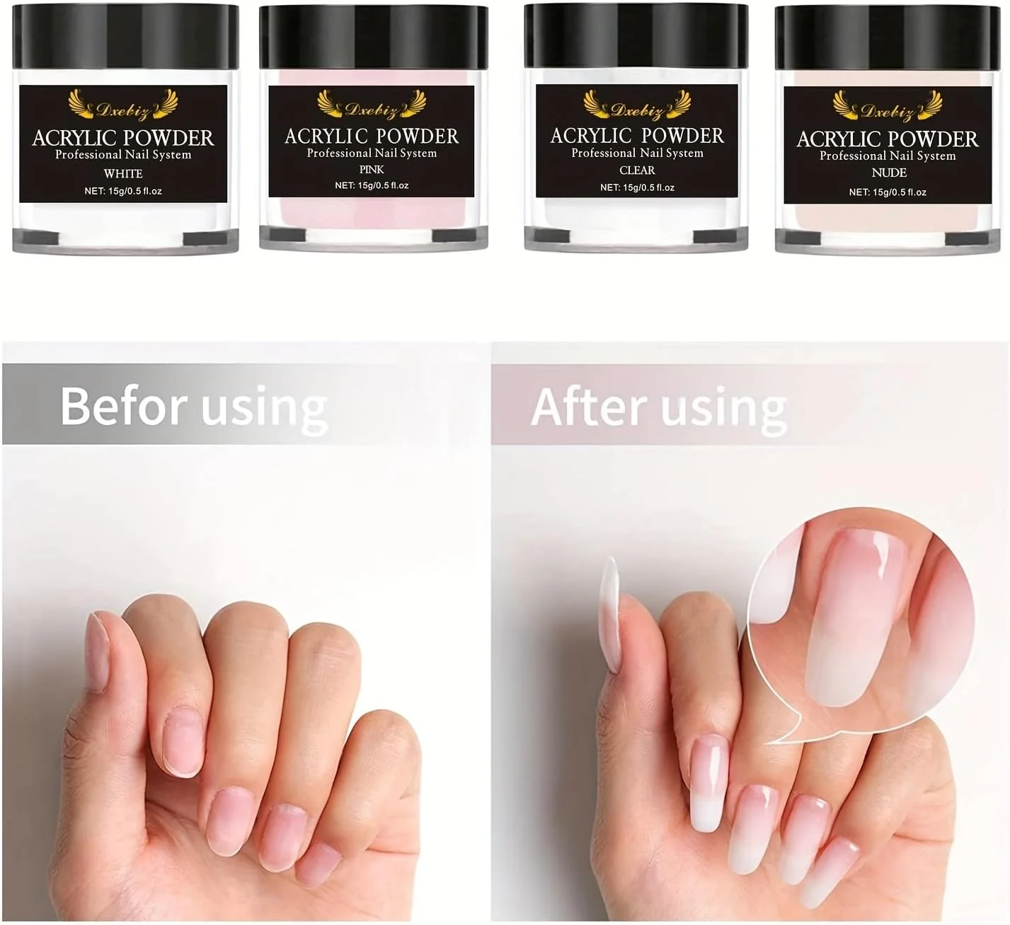 پودر اکریلیک هاتولاو با ماندگاری طولانی 15 گرمی (صورتی) سیستم پودر اکریلیک ناخن حرفه ای برای اکستنشن ناخن های اکریلیک پودر پلیمری طراحی ناخن سه بعدی