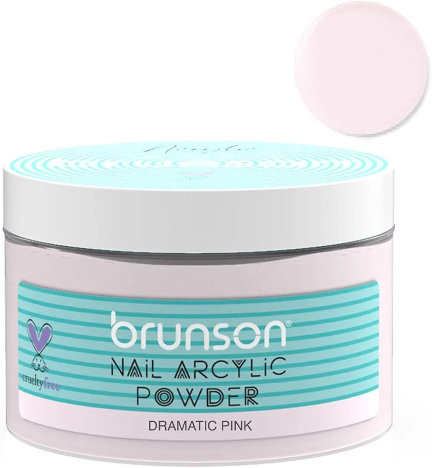 Brunson Nail Acrylic Powder Nail acrylic Systems French Acrylic Nail Extension Powders Acrylic Polymer nails Pigment Nail Powder Dust Acrylic Powder DRAMATIC PINK 400GM