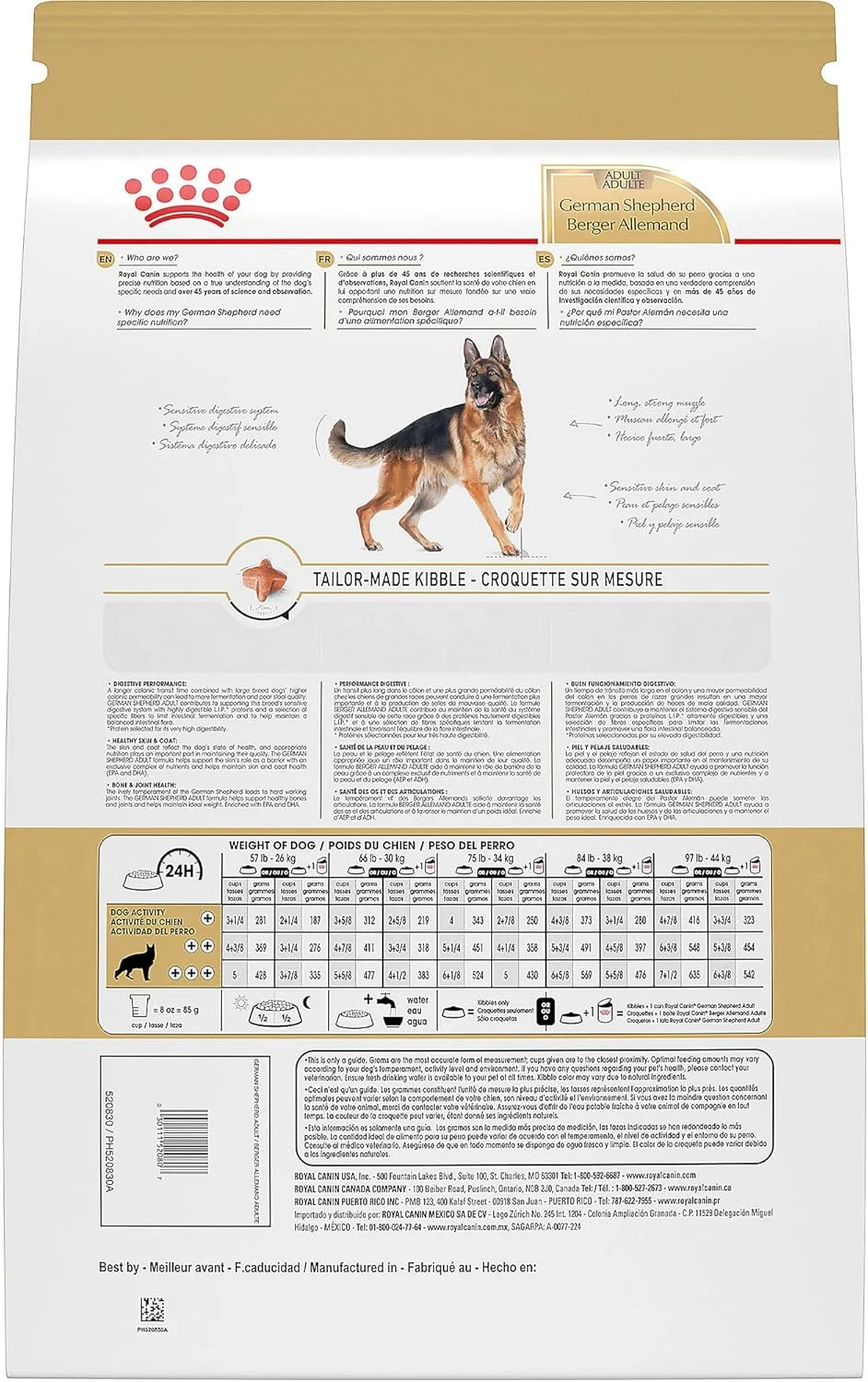 غذای خشک سگ بالغ نژاد ژرمن شپرد رویال کنین، کیسه 30 پوندی